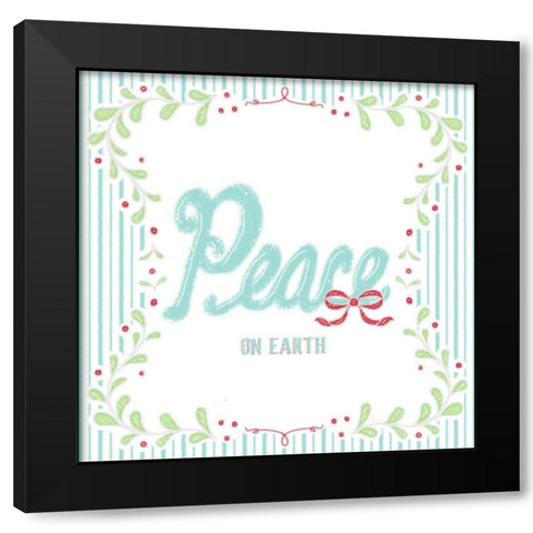 Christmas Wreath III Black Modern Wood Framed Art Print by Metz, Andi