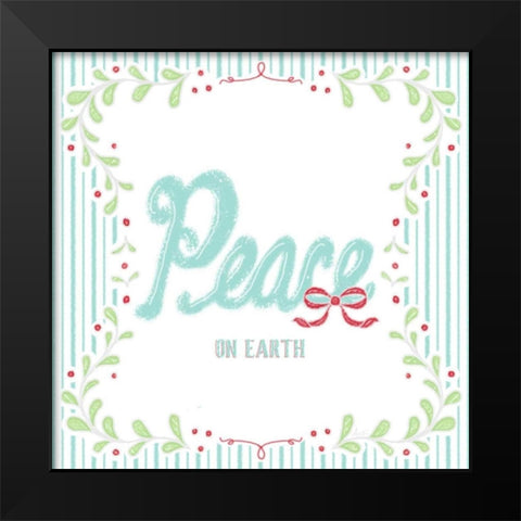 Christmas Wreath III Black Modern Wood Framed Art Print by Metz, Andi