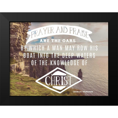 Prayer and Praise Oars Black Modern Wood Framed Art Print by Bonnett, Stede