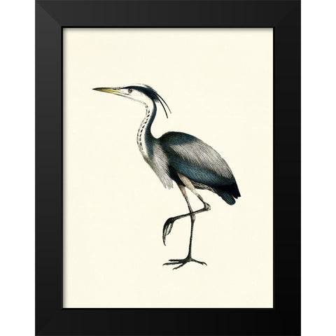 Bird I on Cream Black Modern Wood Framed Art Print by Piddix