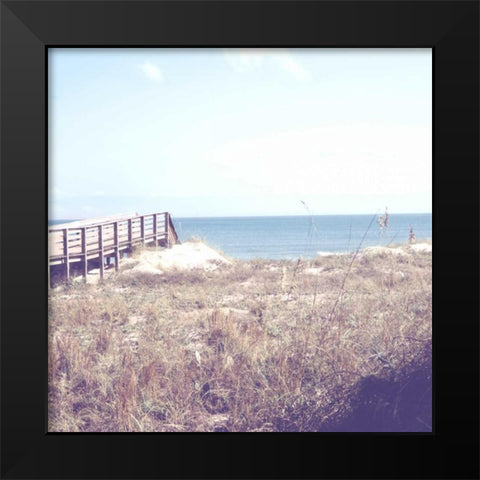 Soft Breeze Shores Black Modern Wood Framed Art Print by Peck, Gail