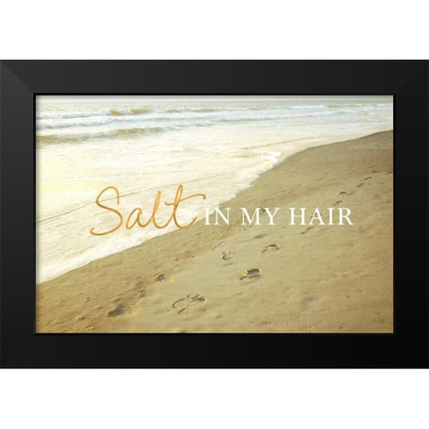 Salt in my Hair Black Modern Wood Framed Art Print by Peck, Gail