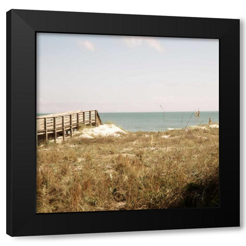 Soft Breeze Shores I Black Modern Wood Framed Art Print with Double Matting by Peck, Gail