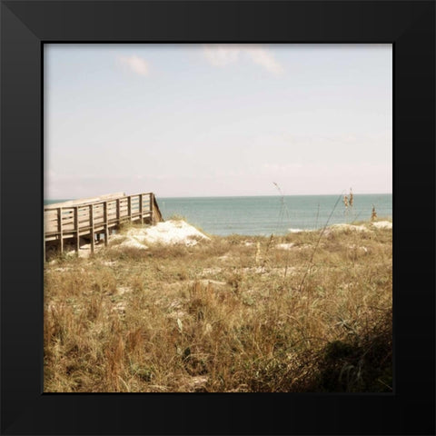 Soft Breeze Shores I Black Modern Wood Framed Art Print by Peck, Gail