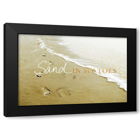 Sand in my Toes Black Modern Wood Framed Art Print with Double Matting by Peck, Gail