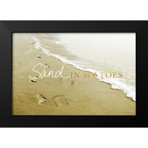 Sand in my Toes Black Modern Wood Framed Art Print by Peck, Gail