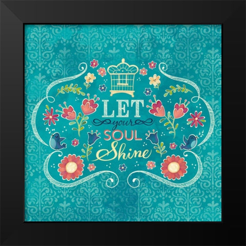 Enjoy the Little Things II Black Modern Wood Framed Art Print by Josefina