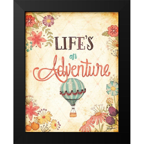 Enjoy Lifes Adventures I Black Modern Wood Framed Art Print by Josefina