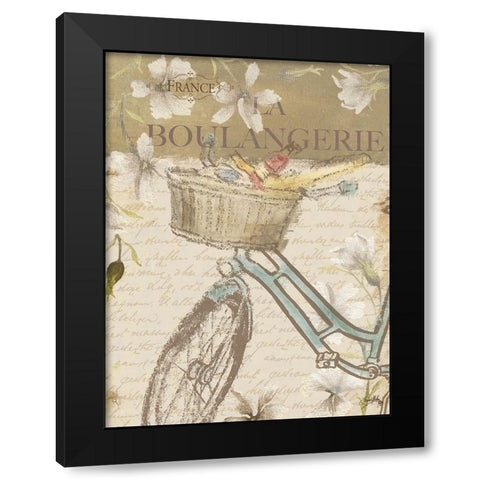 Paris Outing II Black Modern Wood Framed Art Print with Double Matting by Medley, Elizabeth