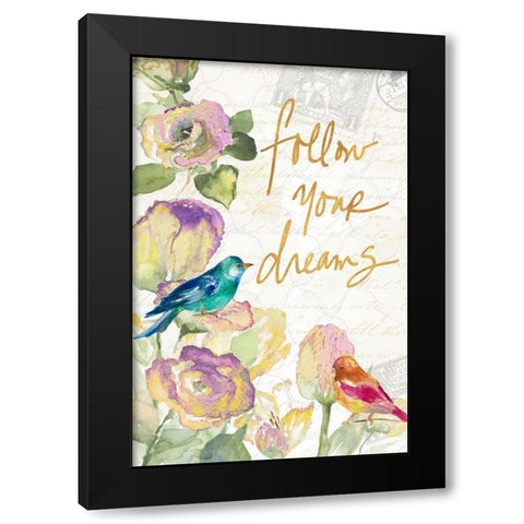 Springtime I Black Modern Wood Framed Art Print with Double Matting by Loreth, Lanie