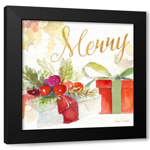Presents and Notes I Black Modern Wood Framed Art Print with Double Matting by Loreth, Lanie