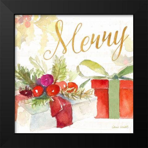 Presents and Notes I Black Modern Wood Framed Art Print by Loreth, Lanie