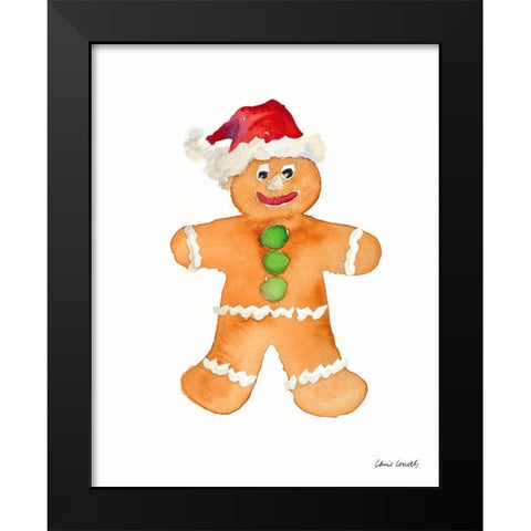 Gingerbread Man I Black Modern Wood Framed Art Print by Loreth, Lanie