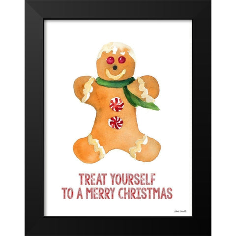 Holiday Gingerbread Man II Black Modern Wood Framed Art Print by Loreth, Lanie