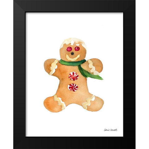 Gingerbread Man II Black Modern Wood Framed Art Print by Loreth, Lanie