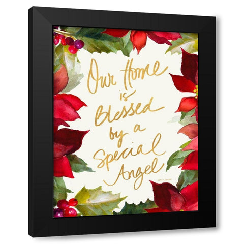 Our Home is Blessed Black Modern Wood Framed Art Print with Double Matting by Loreth, Lanie