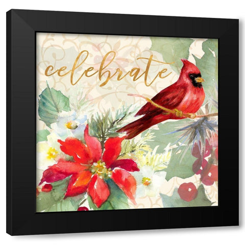 Holiday Wishes I Black Modern Wood Framed Art Print with Double Matting by Loreth, Lanie