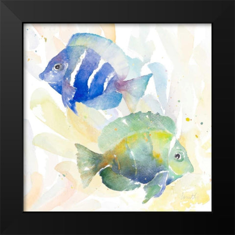 Tropical Fish Square IV Black Modern Wood Framed Art Print by Loreth, Lanie
