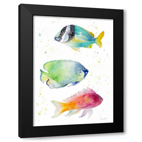 Tropical Fish II Black Modern Wood Framed Art Print by Loreth, Lanie