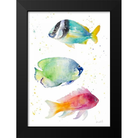 Tropical Fish II Black Modern Wood Framed Art Print by Loreth, Lanie