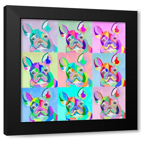 Pup Art Black Modern Wood Framed Art Print with Double Matting by Ritter, Gina