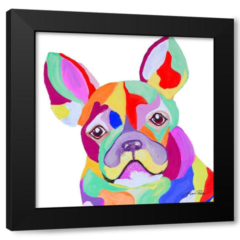Playful Pup Black Modern Wood Framed Art Print by Ritter, Gina