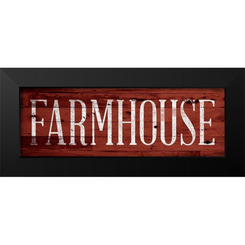 Farmhouse Black Modern Wood Framed Art Print by SD Graphics Studio