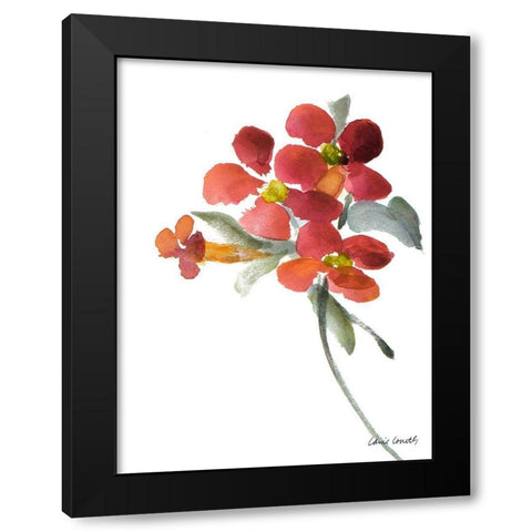 Trumpet Vine Black Modern Wood Framed Art Print by Loreth, Lanie