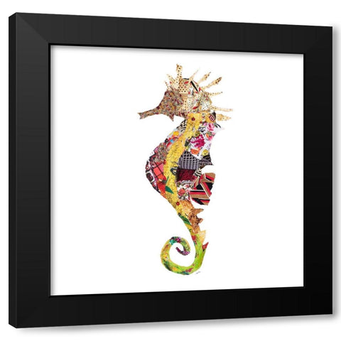 LaniKai Seahorse on White Black Modern Wood Framed Art Print by Ritter, Gina