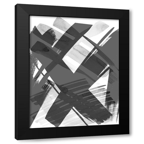Paint Out Loud II Black Modern Wood Framed Art Print with Double Matting by SD Graphics Studio