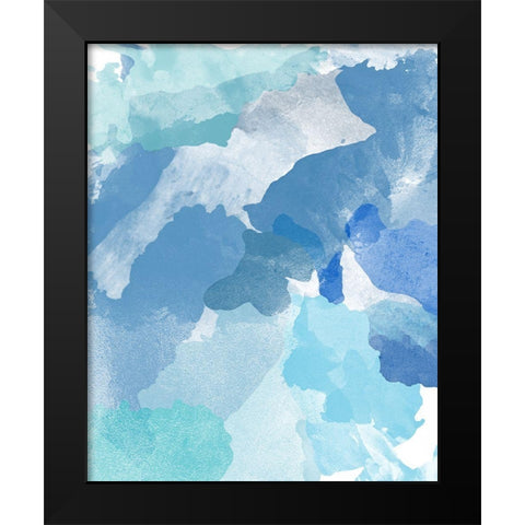Blue Skies Black Modern Wood Framed Art Print by SD Graphics Studio
