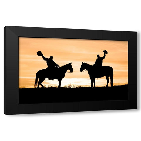 Partner In Crime I Black Modern Wood Framed Art Print by Walker, Carol