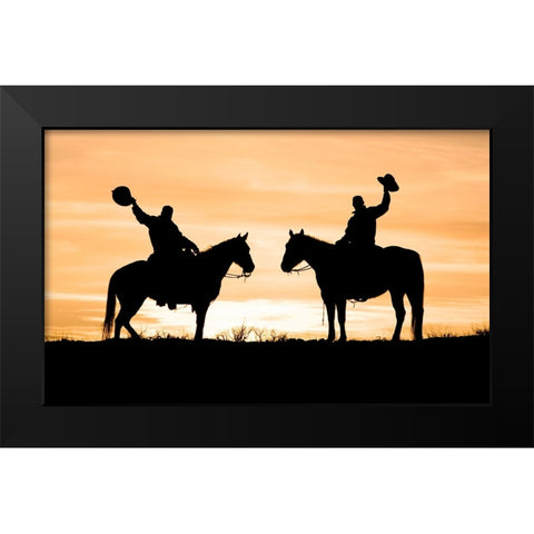 Partner In Crime I Black Modern Wood Framed Art Print by Walker, Carol