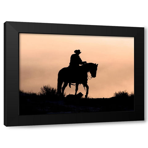 Ride On Black Modern Wood Framed Art Print with Double Matting by Walker, Carol