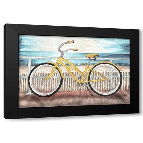 Coastal Bike Rides Black Modern Wood Framed Art Print with Double Matting by Medley, Elizabeth