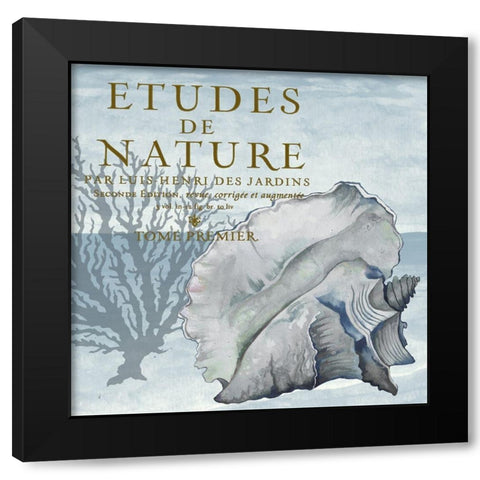 Under The Blue Sea II Black Modern Wood Framed Art Print with Double Matting by Medley, Elizabeth