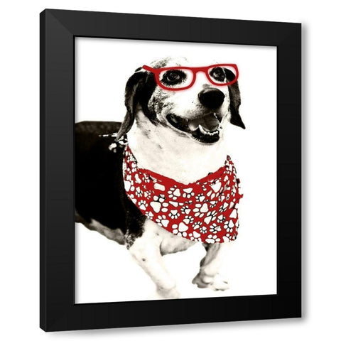 Cool Fella Black Modern Wood Framed Art Print with Double Matting by Navas, Emily