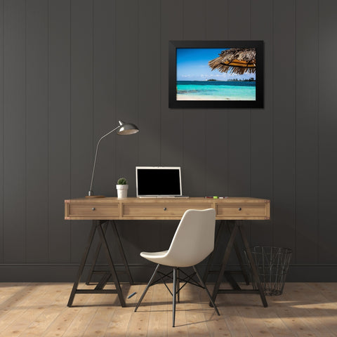 Under The Shade Black Modern Wood Framed Art Print by Navas, Emily