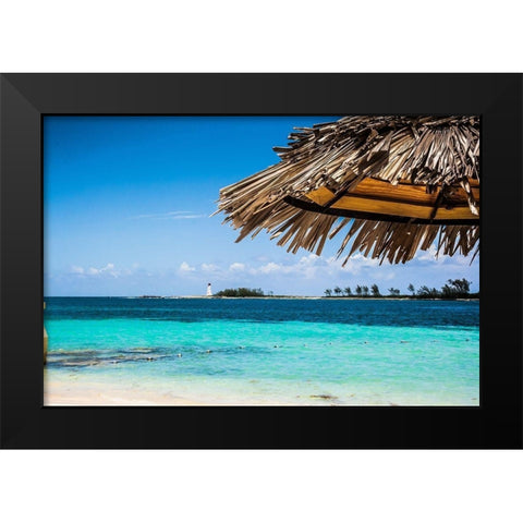Under The Shade Black Modern Wood Framed Art Print by Navas, Emily