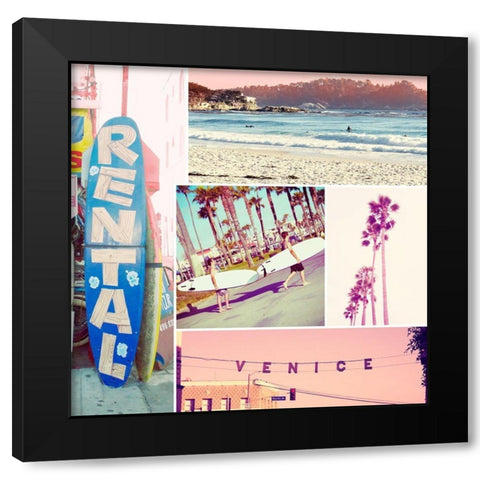 Venice Beach Kit Black Modern Wood Framed Art Print with Double Matting by Navas, Emily