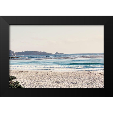 Morning Waves Black Modern Wood Framed Art Print by Navas, Emily