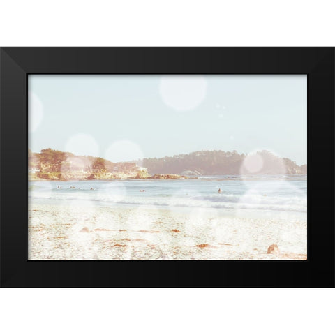 Sparkle Shore Black Modern Wood Framed Art Print by Navas, Emily
