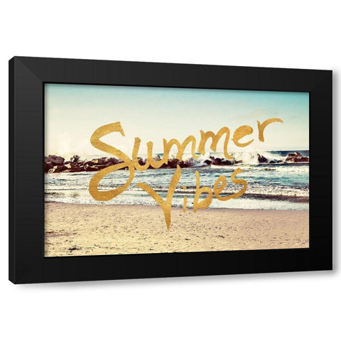 Summer Vibes Black Modern Wood Framed Art Print by Navas, Emily