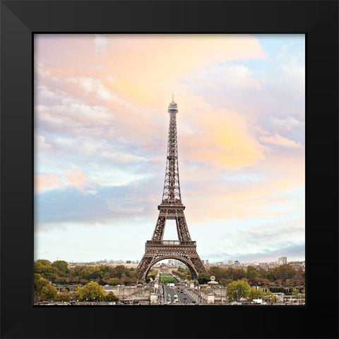 Eiffel Tower-Paris Black Modern Wood Framed Art Print by Navas, Emily