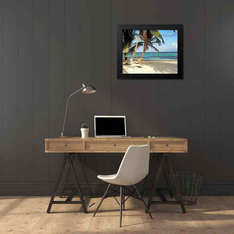 Hammock Paradise Black Modern Wood Framed Art Print by Navas, Emily