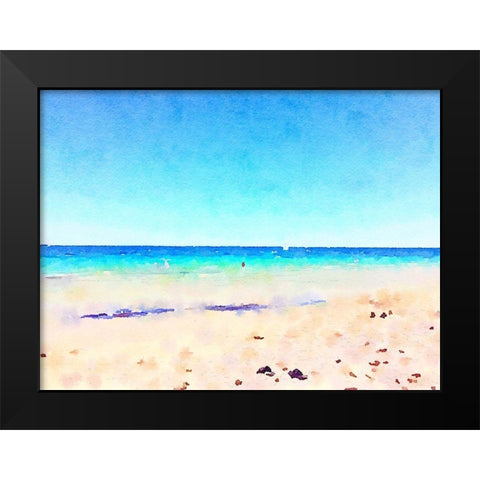 Ocean Wonder Black Modern Wood Framed Art Print by Navas, Emily