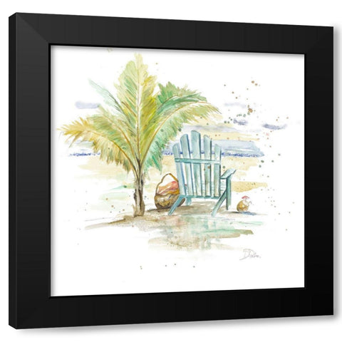 Happy Place II Black Modern Wood Framed Art Print by Pinto, Patricia