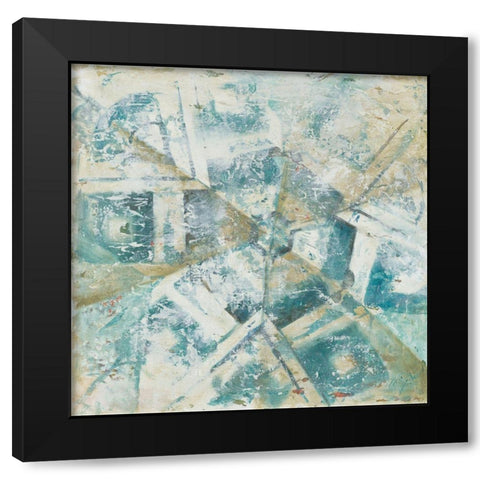 Beach Umbrella Abstract II Black Modern Wood Framed Art Print by Pinto, Patricia