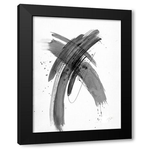 Black Wash II Black Modern Wood Framed Art Print by Pinto, Patricia