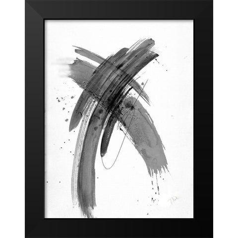 Black Wash II Black Modern Wood Framed Art Print by Pinto, Patricia
